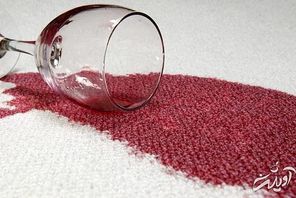 تمیز کردن لکه فرش ریختن شربت روی فرش